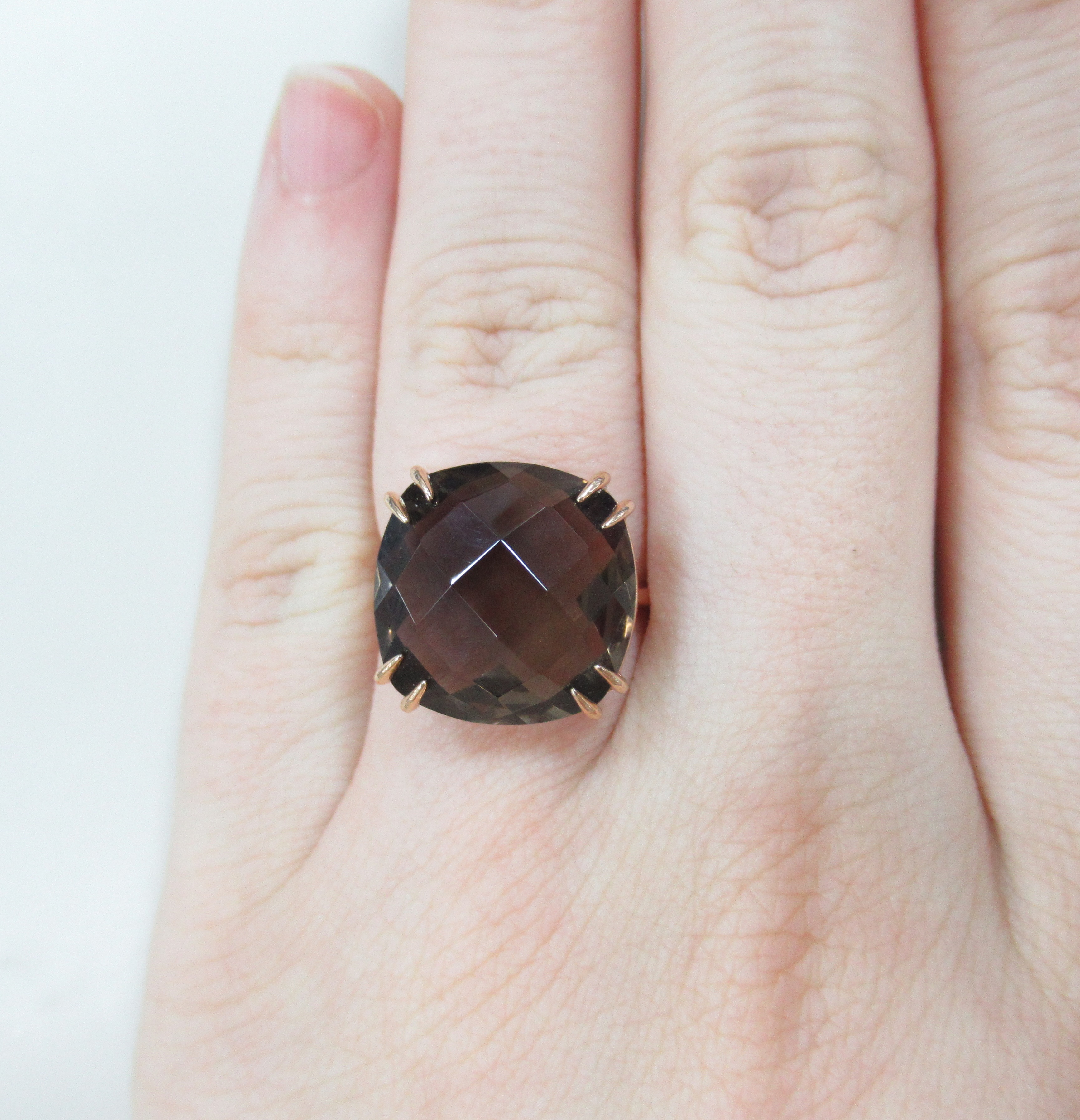 Серебряное кольцо с раухтопазом